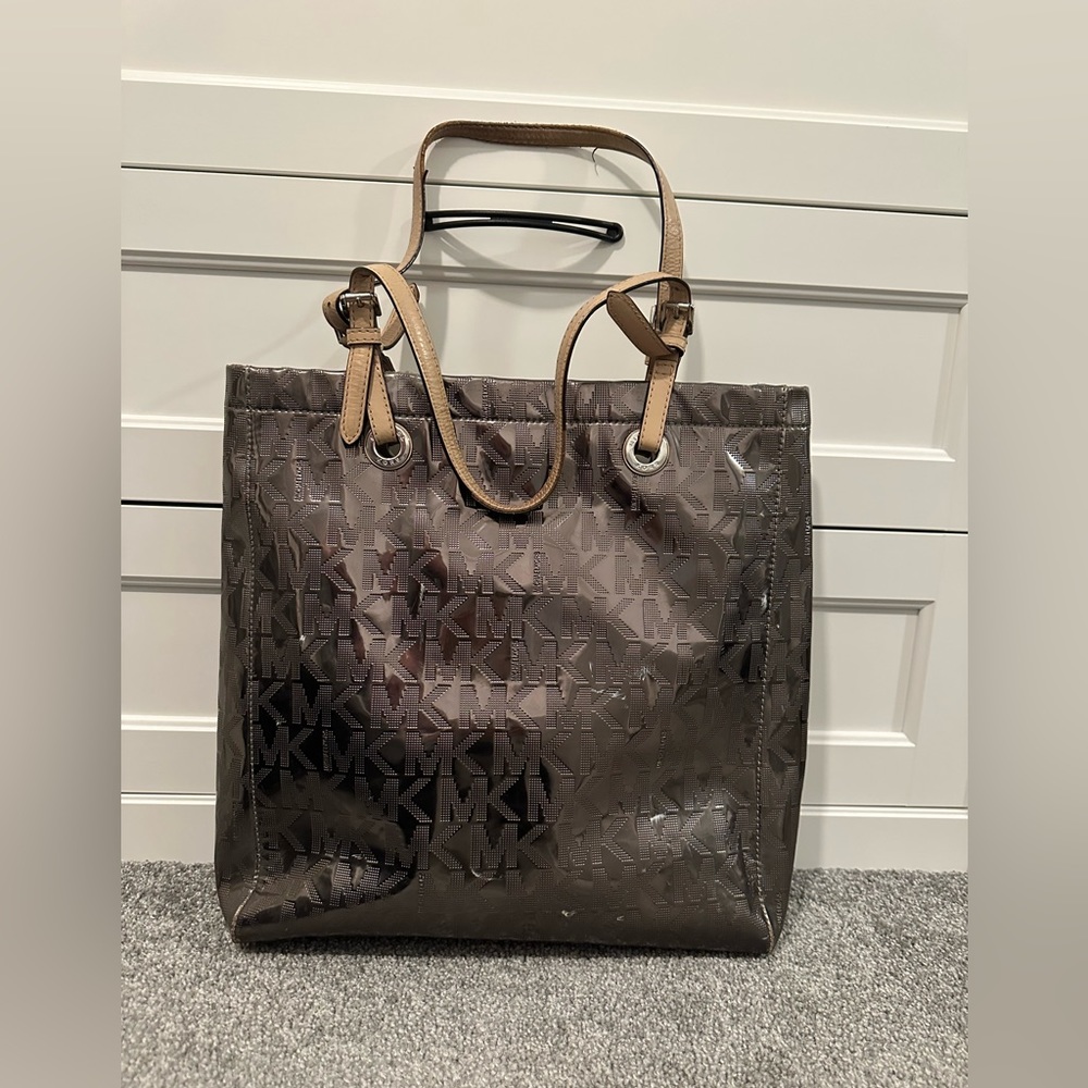 Michael Kors mirror metallic tote